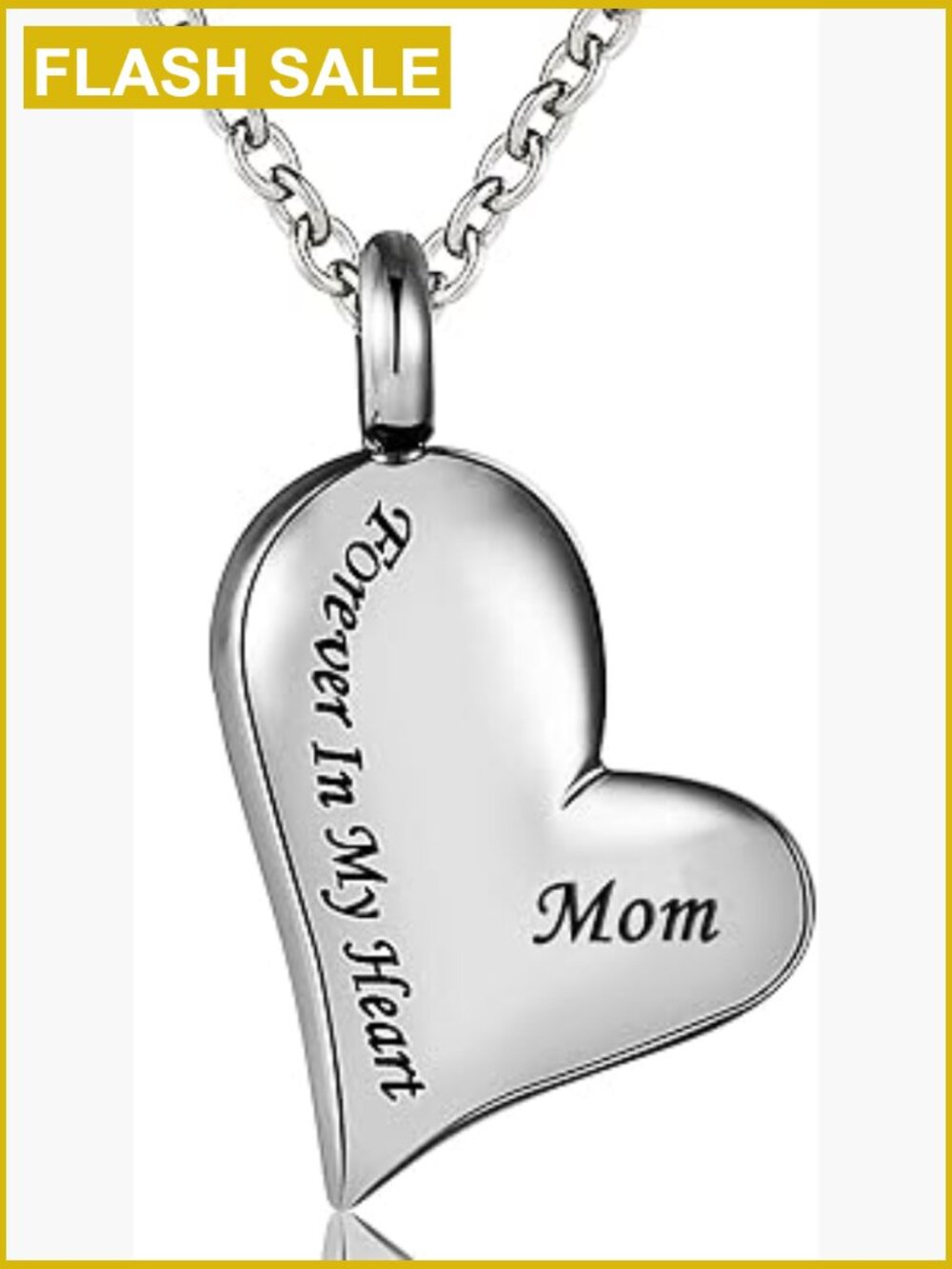 Stainless Steel Memorial Pendant Ashes Necklace Keepsake Waterproof